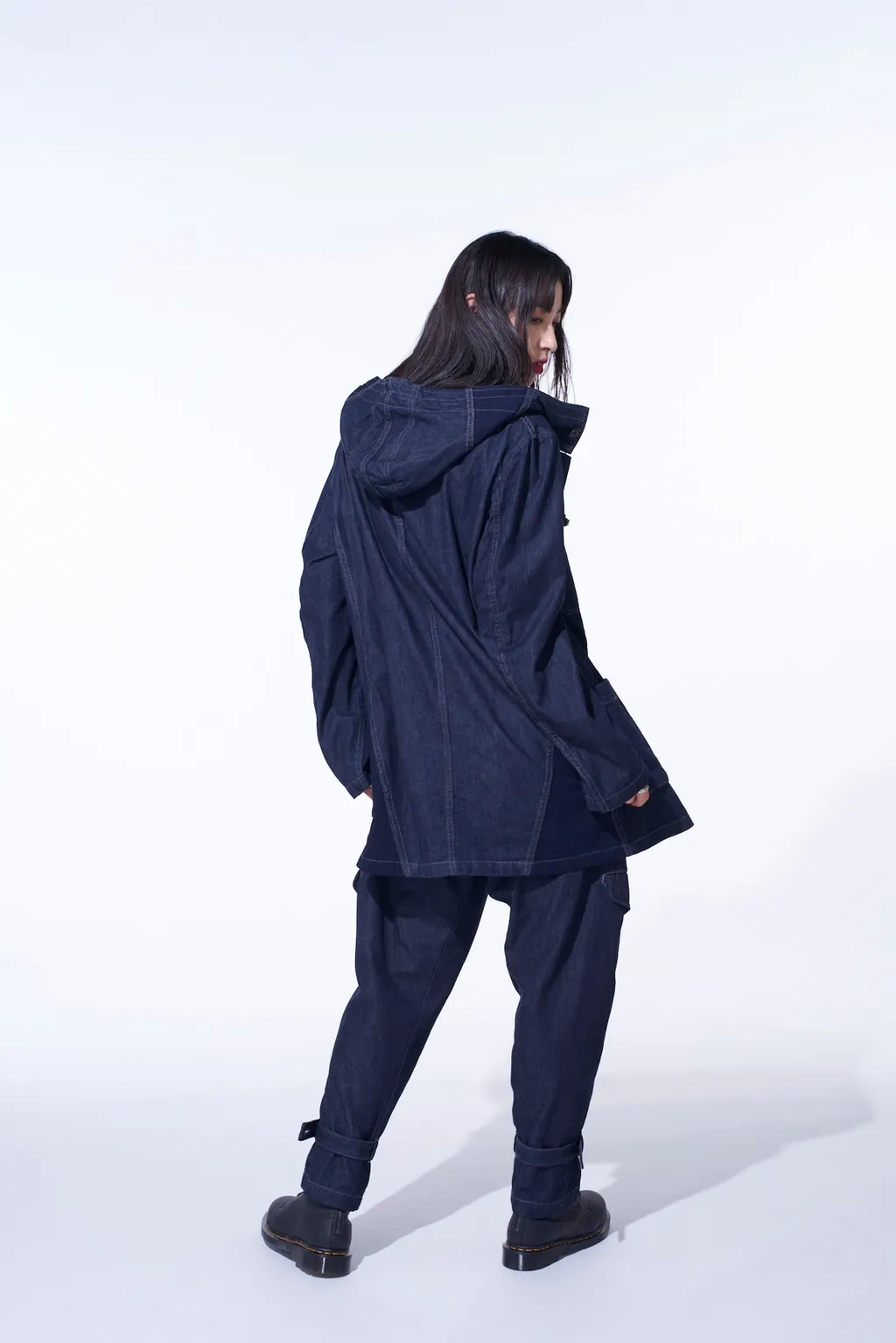 7Oz Two-Tone Denim Hooded Jacket