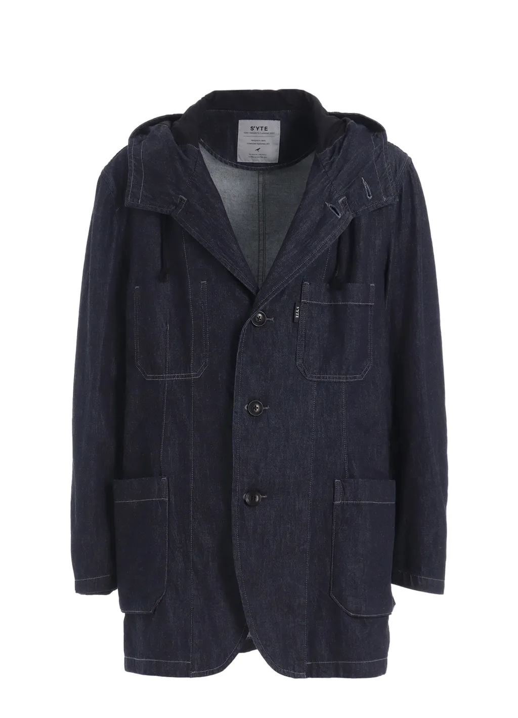 7Oz Two-Tone Denim Hooded Jacket