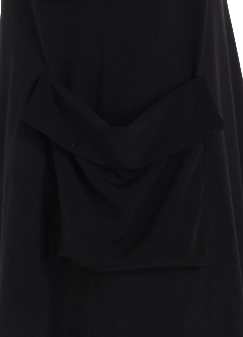 Soft Jersey+Crepe De Chine Pocket Side Slit Knot T-Shirt