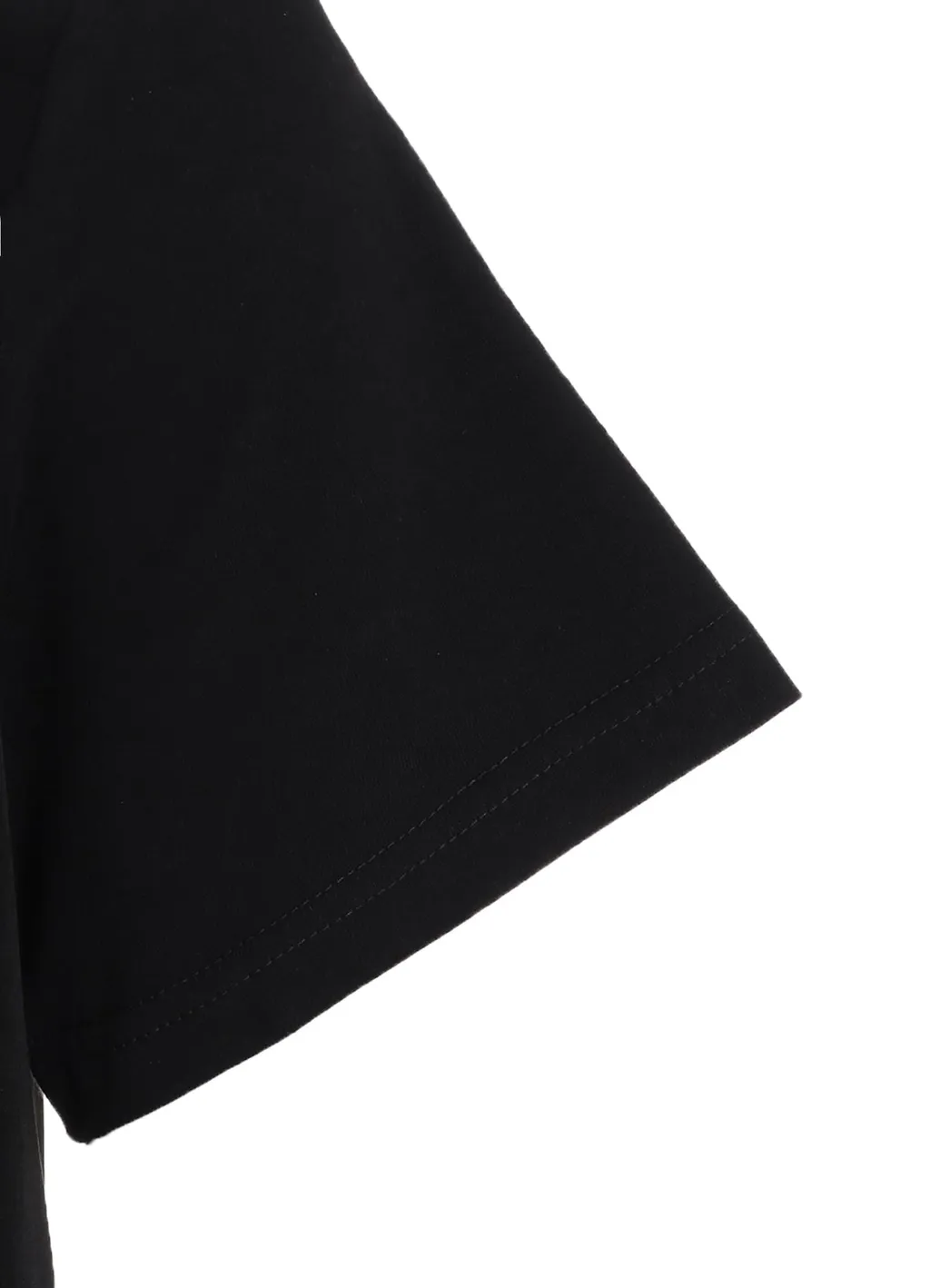 Soft Jersey+Crepe De Chine Pocket Side Slit Knot T-Shirt
