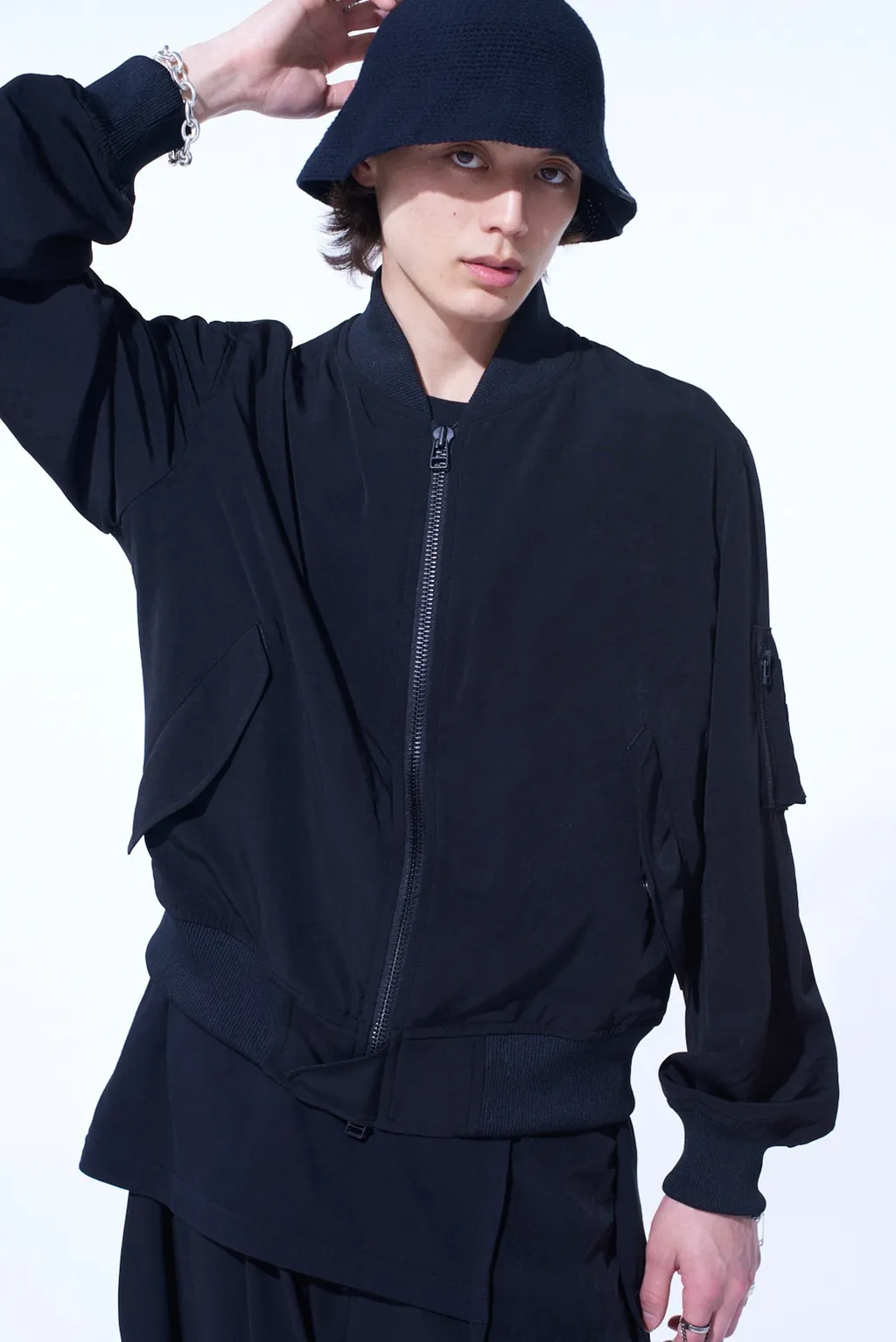 Crepe De Chine Bomber Jacket
