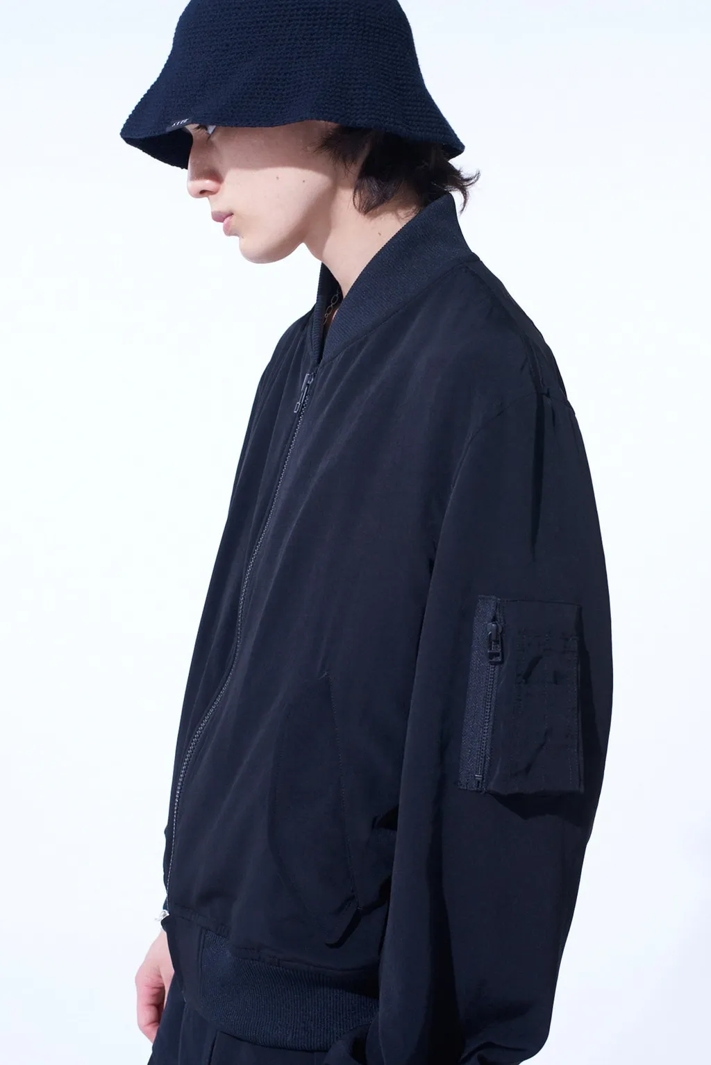 Crepe De Chine Bomber Jacket
