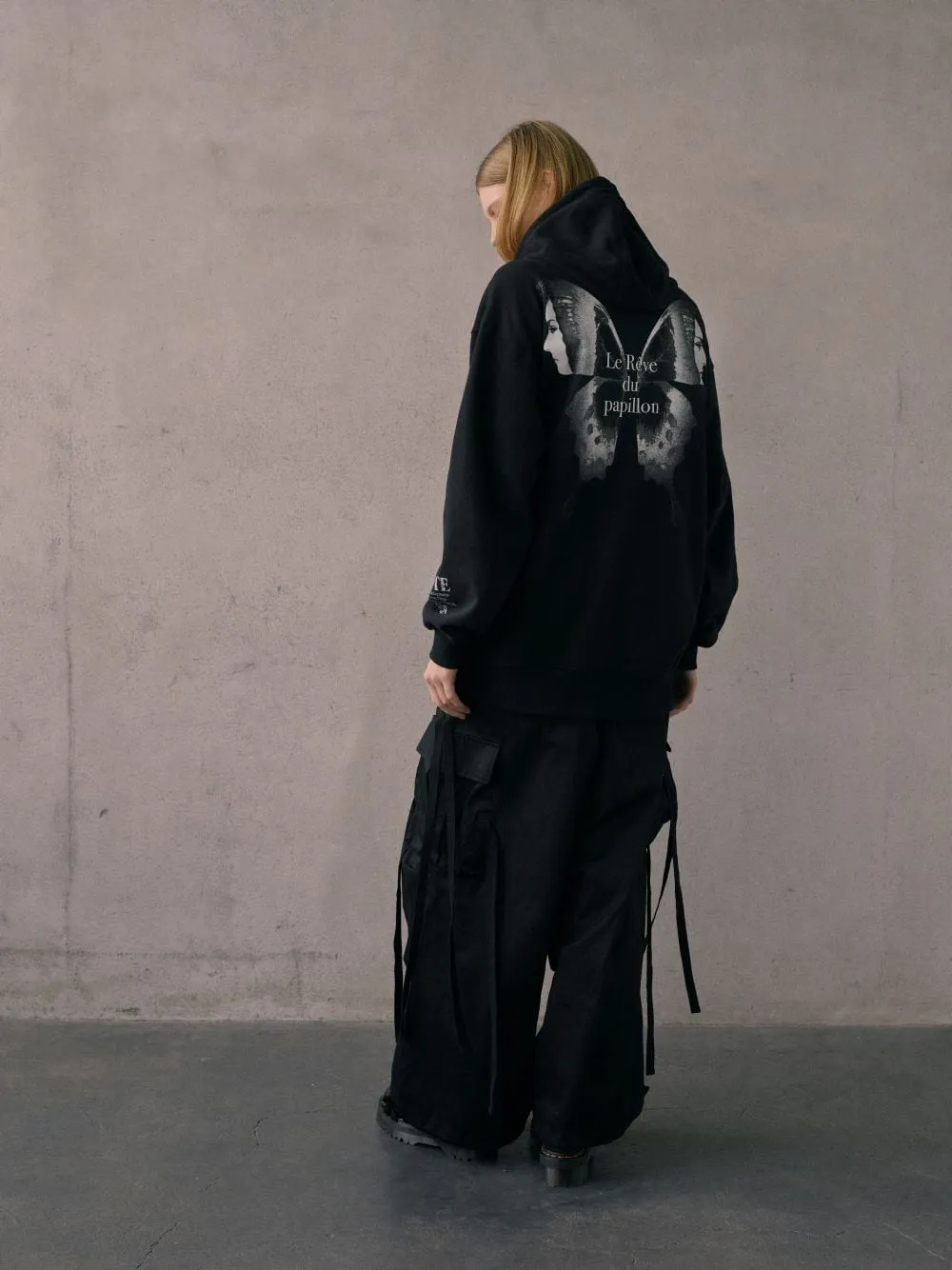 S'yte X Koichi Iyoda Artwork Printed Zip-Up Hoodie -Gemini-