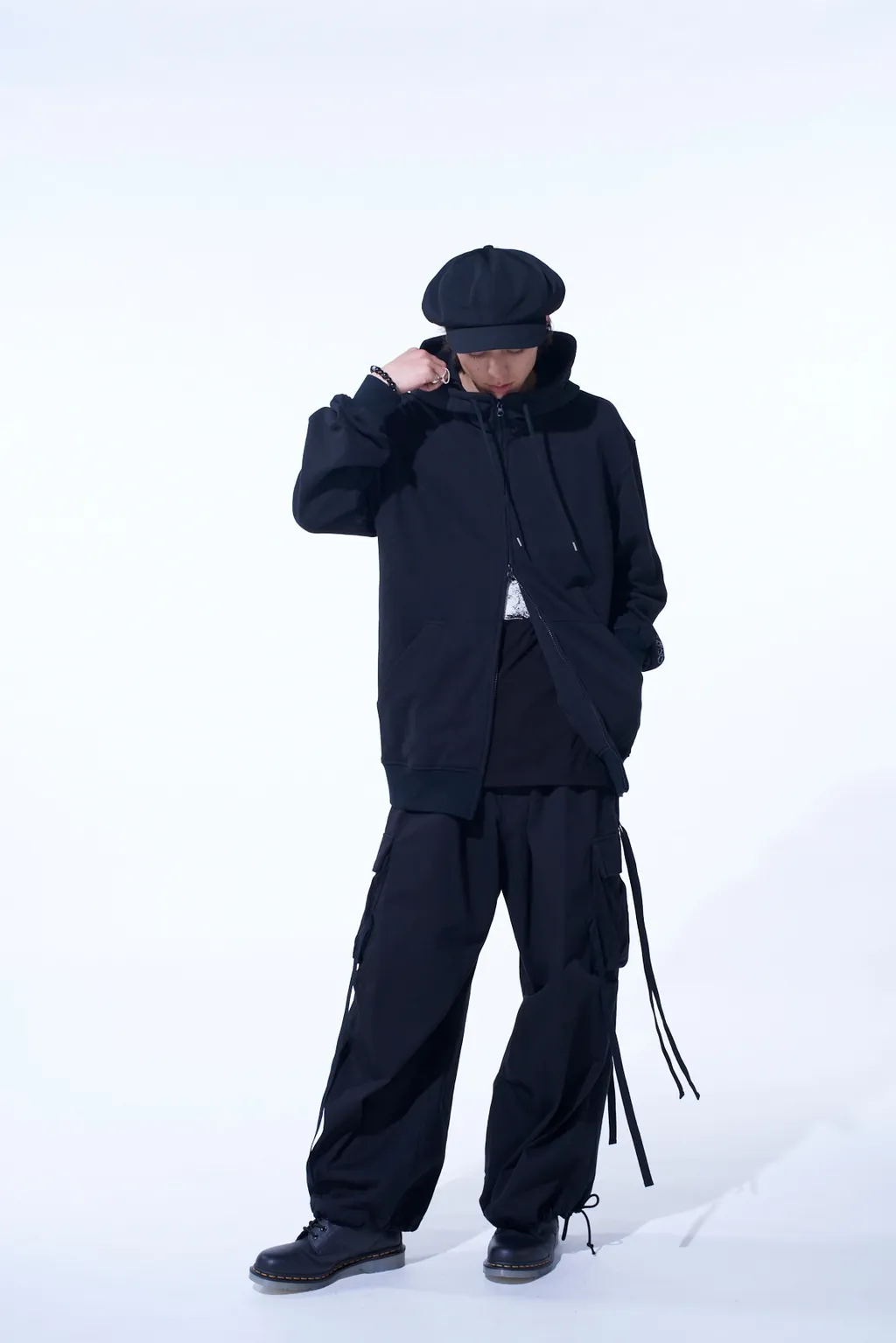 S'yte X Koichi Iyoda Artwork Printed Zip-Up Hoodie -Gemini-