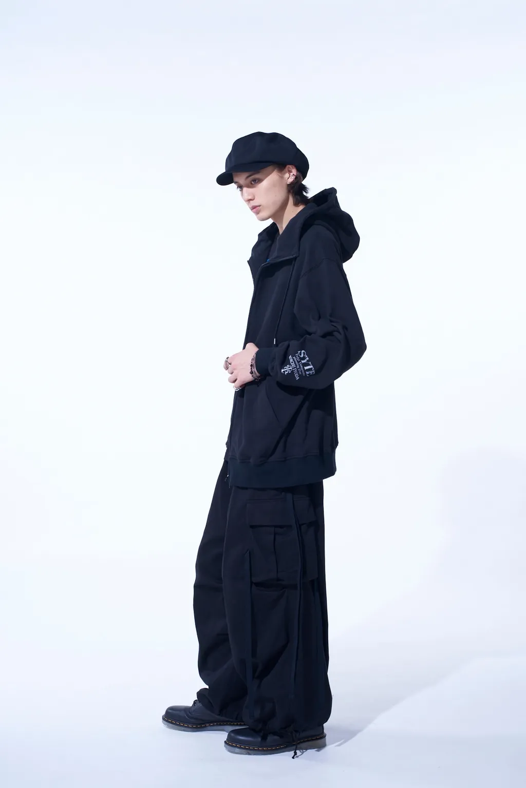 S'yte X Koichi Iyoda Artwork Printed Zip-Up Hoodie -Gemini-