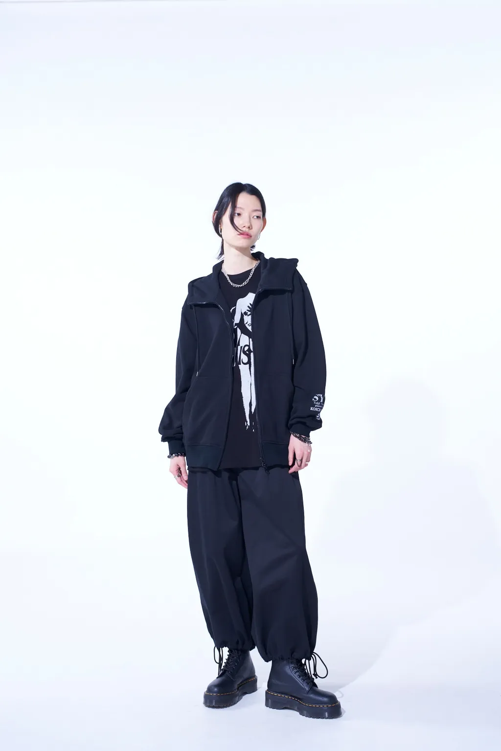 S'yte X Koichi Iyoda Artwork Printed Zip-Up Hoodie -Gemini-