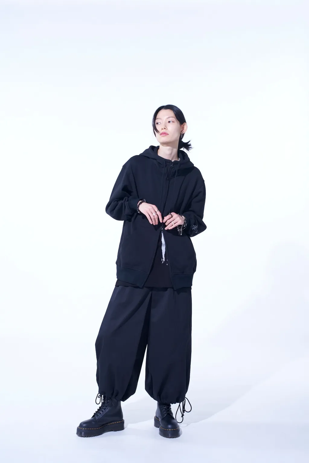 S'yte X Koichi Iyoda Artwork Printed Zip-Up Hoodie -Gemini-