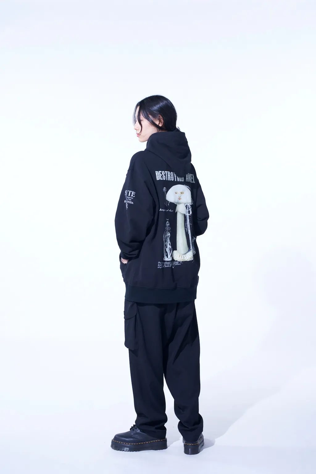S'yte X Koichi Iyoda Artwork Printed Hoodie -Destroying Angel-