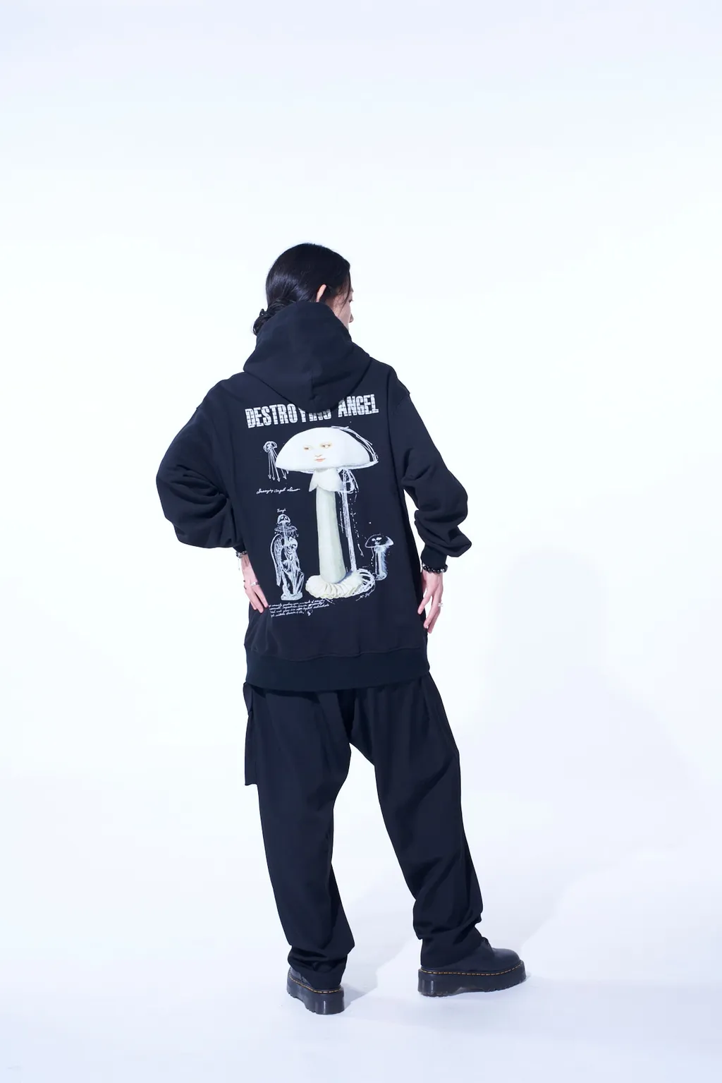 S'yte X Koichi Iyoda Artwork Printed Hoodie -Destroying Angel-