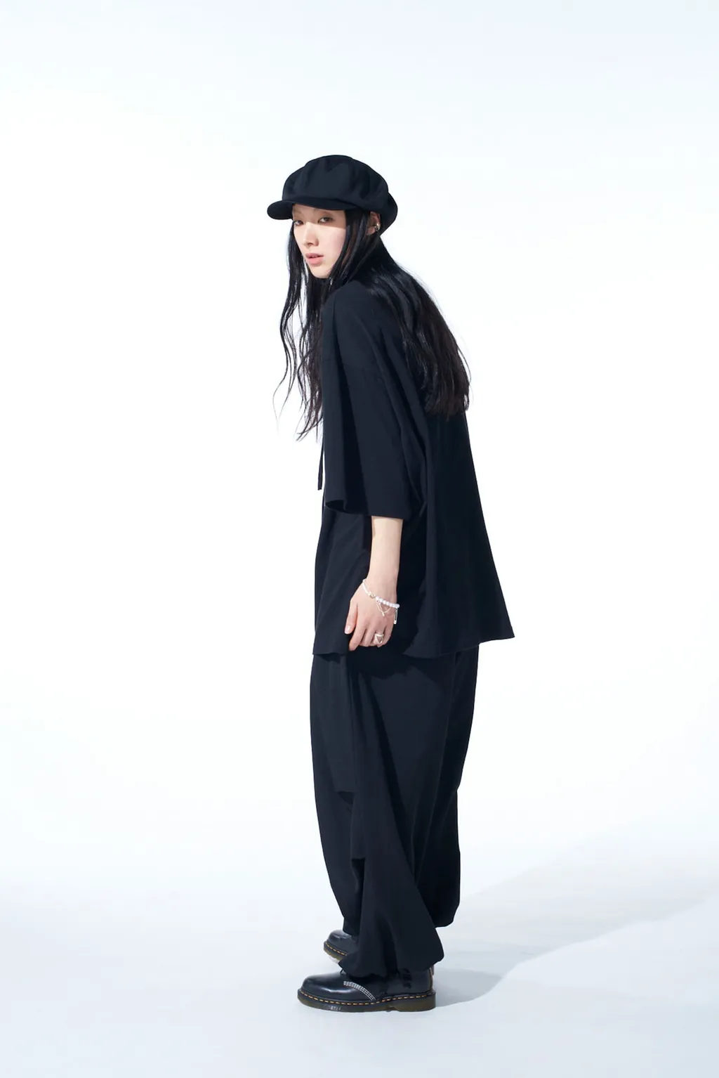 Washer Wool Gabardine Knee Tuck Military Pants