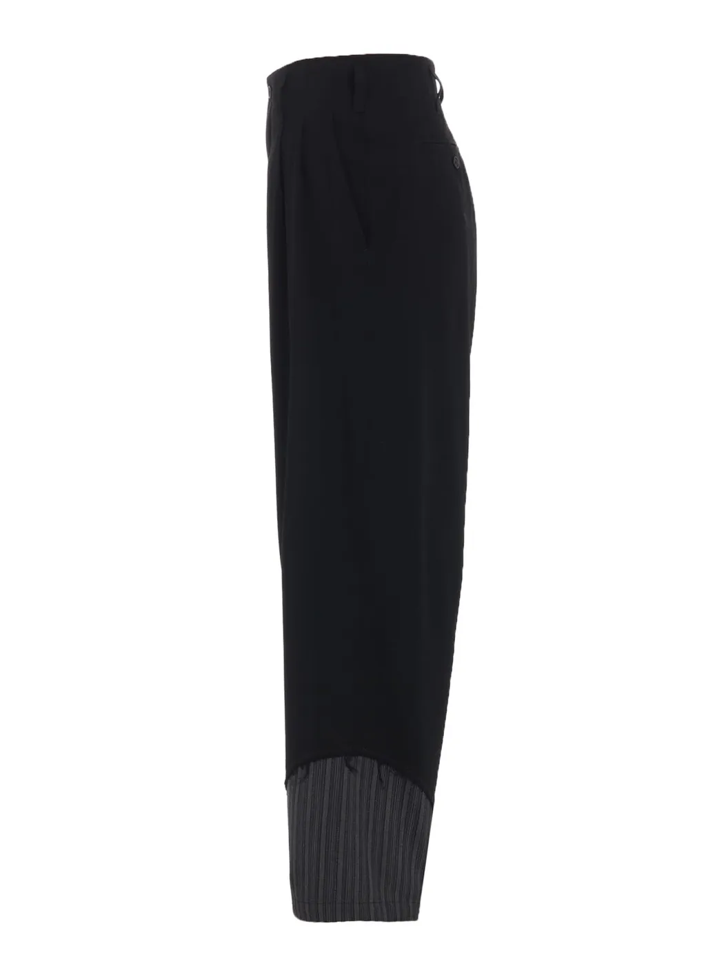 Washer Wool Gabardine Cut-Out Striped Pants