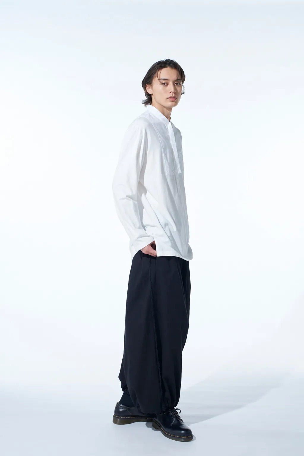 Cotton Drill Cut-Out Balloon Pants