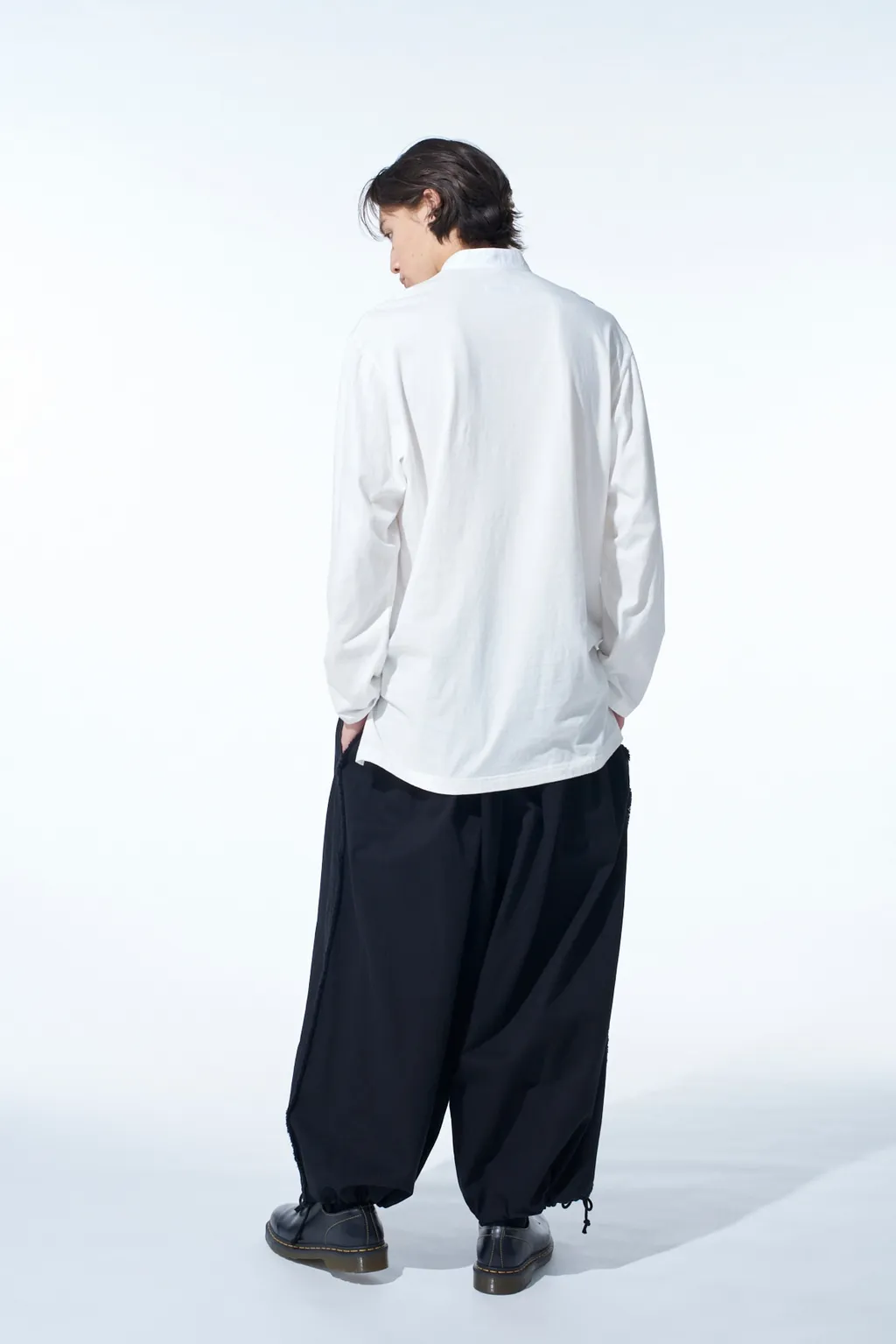 Cotton Drill Cut-Out Balloon Pants