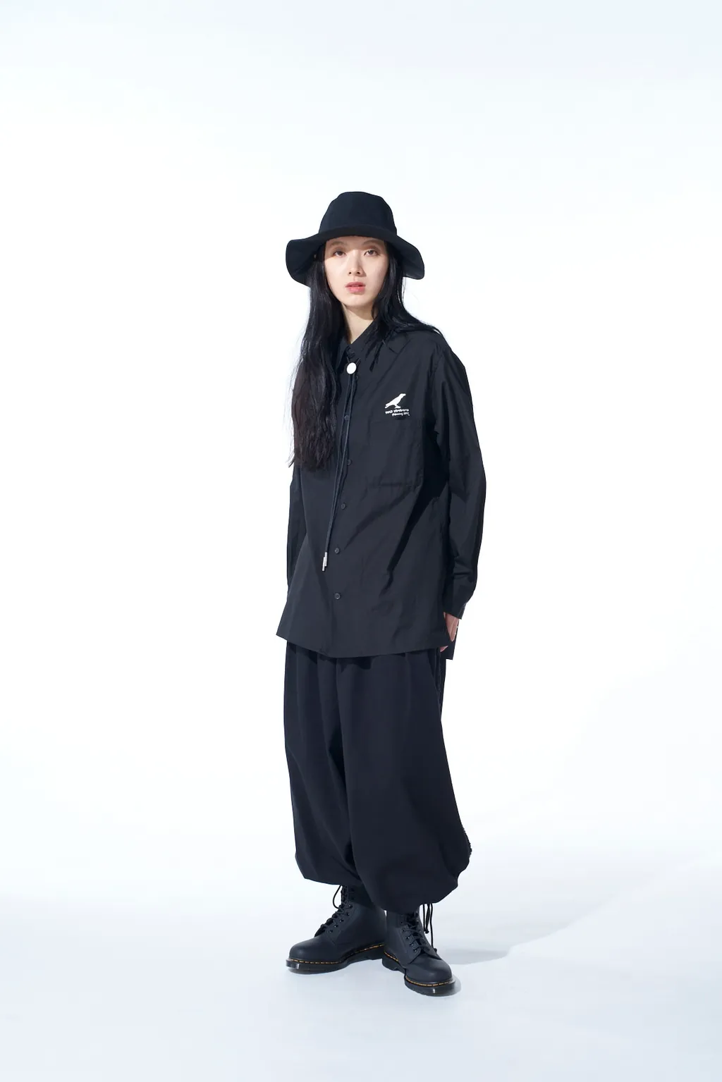 Cotton Drill Cut-Out Balloon Pants