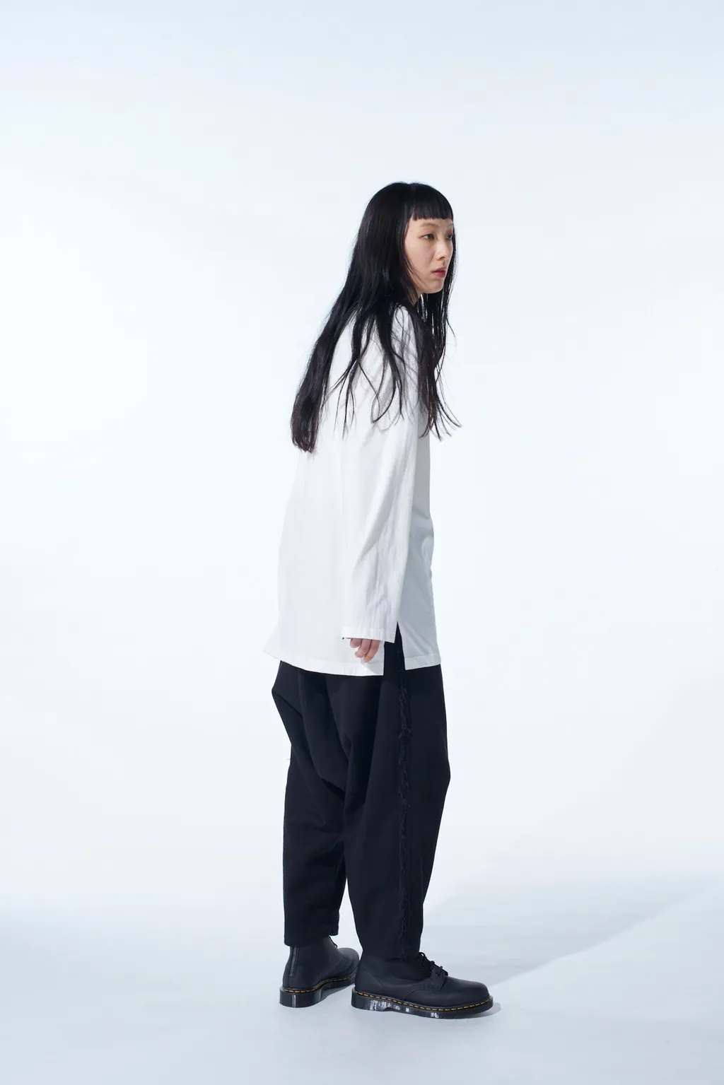Cotton Drill Cut-Out Sarouel Pants