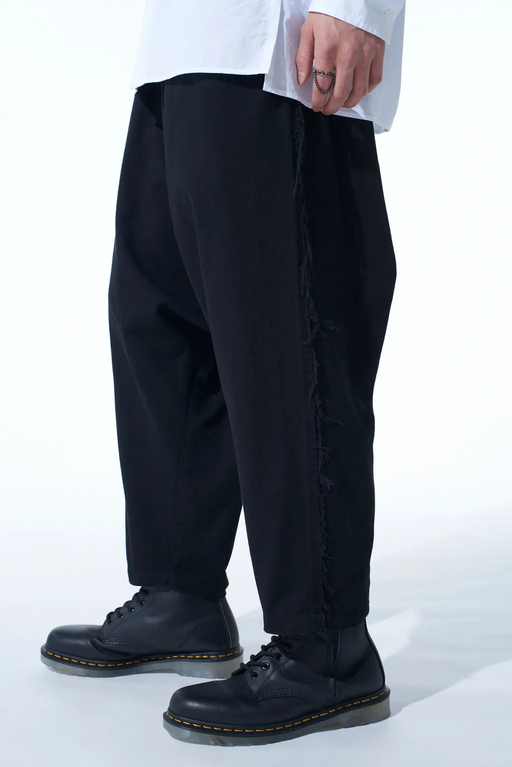 Cotton Drill Cut-Out Sarouel Pants