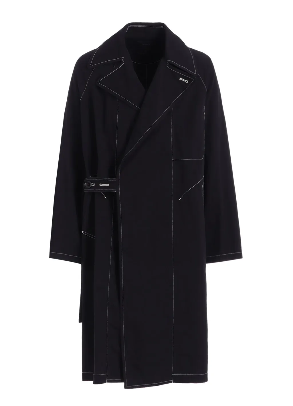 Cotton Twill Garment Dyed Tie-Locken Coat