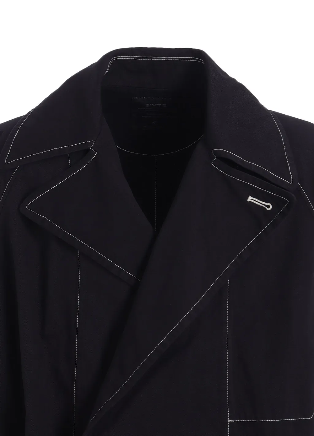 Cotton Twill Garment Dyed Tie-Locken Coat