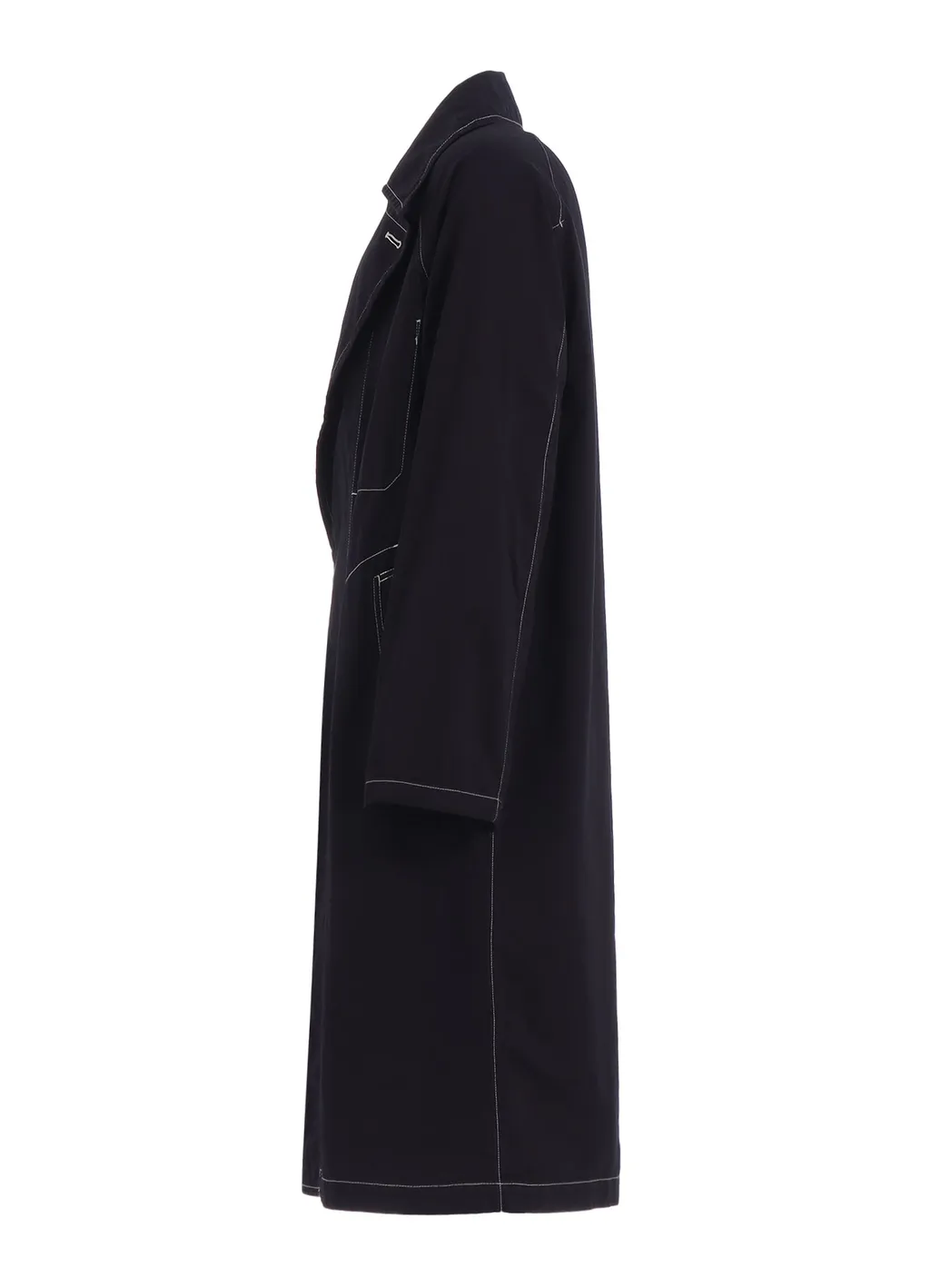 Cotton Twill Garment Dyed Tie-Locken Coat