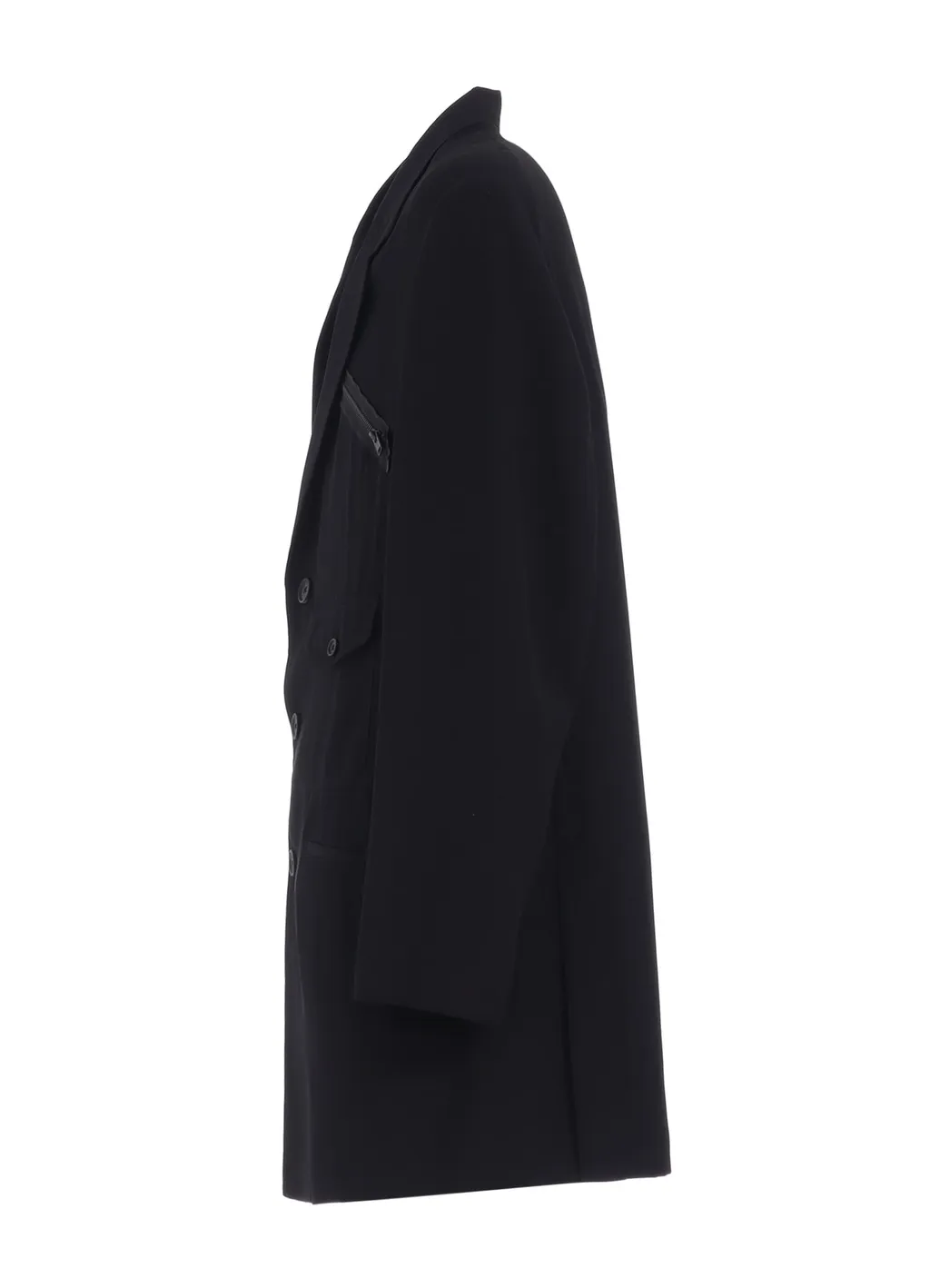 Pe/Gabardine Zipper-Taped Long Jacket