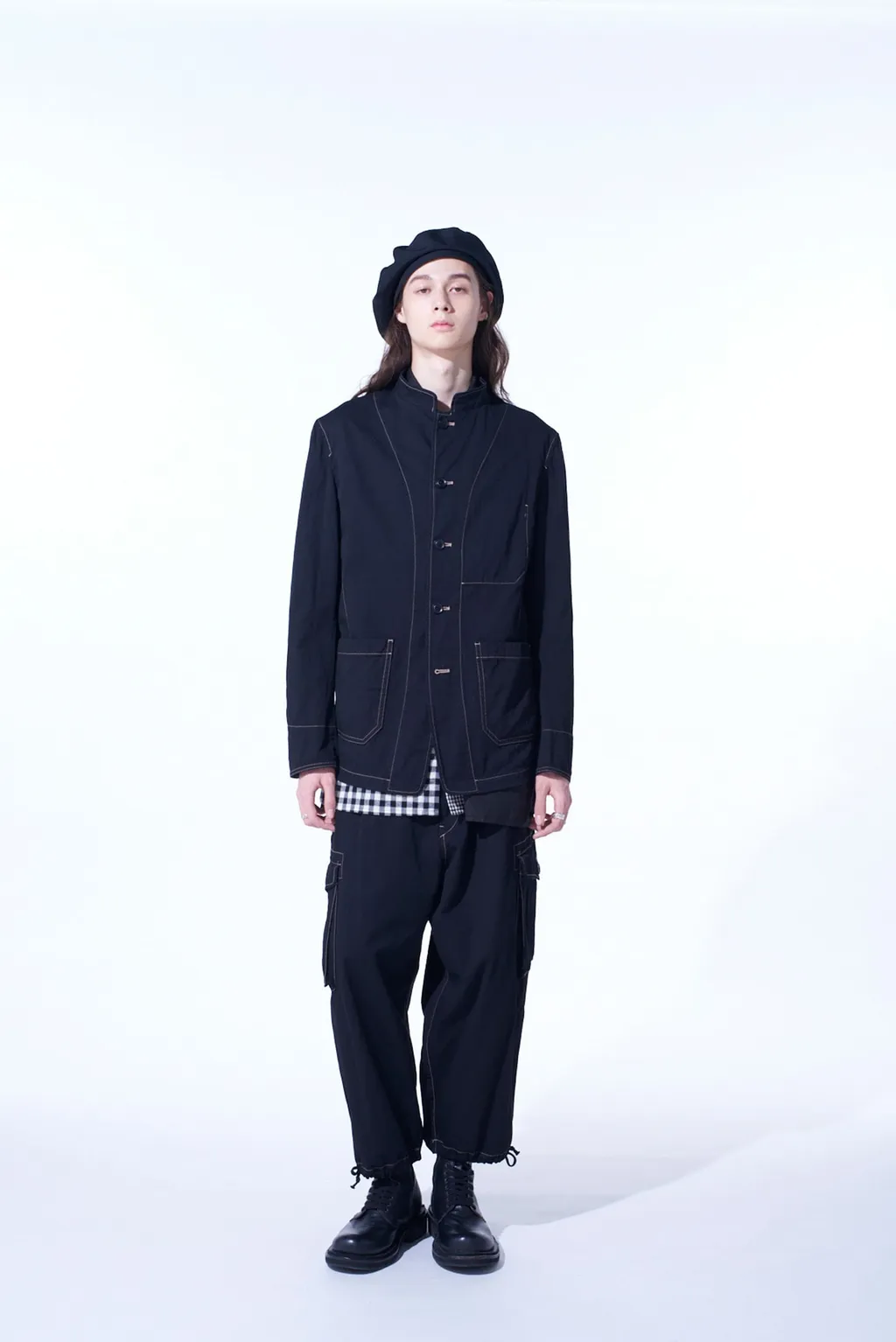 Cotton Twill Garment Dyed Stand Collar Jacket