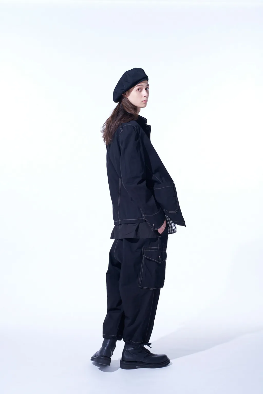 Cotton Twill Garment Dyed Stand Collar Jacket