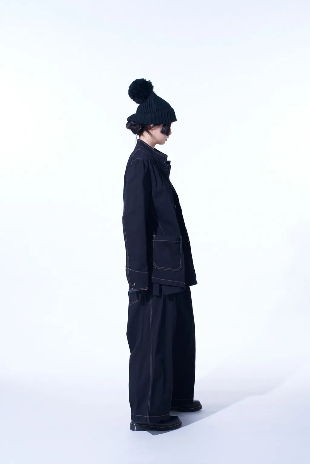 Cotton Twill Garment Dyed Stand Collar Jacket