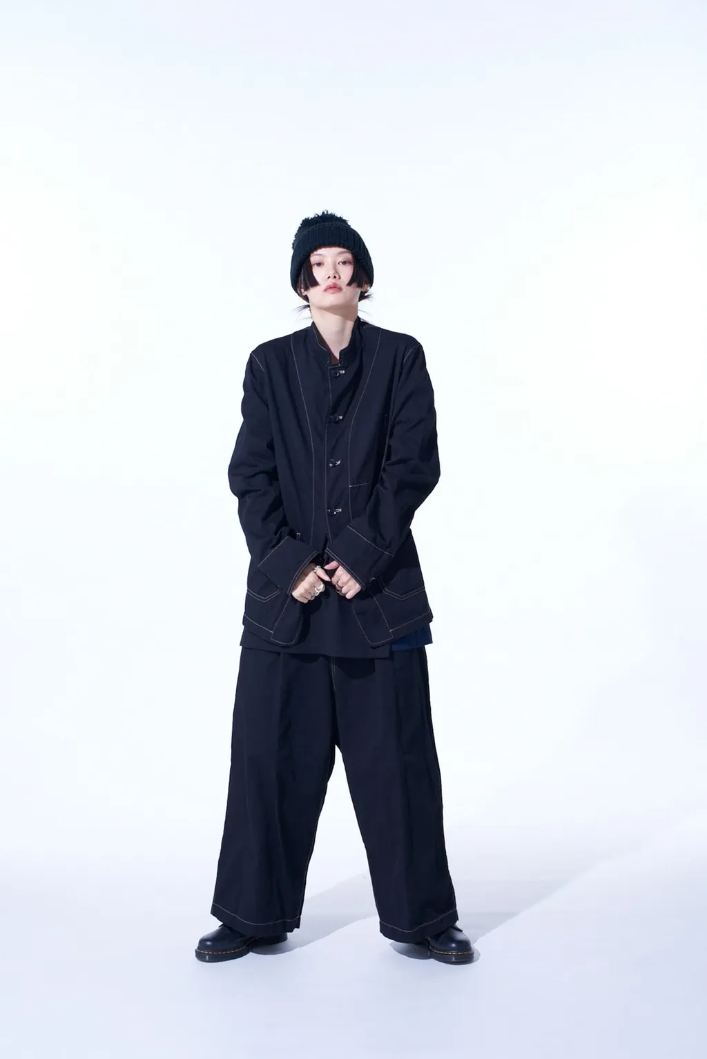 Cotton Twill Garment Dyed Stand Collar Jacket