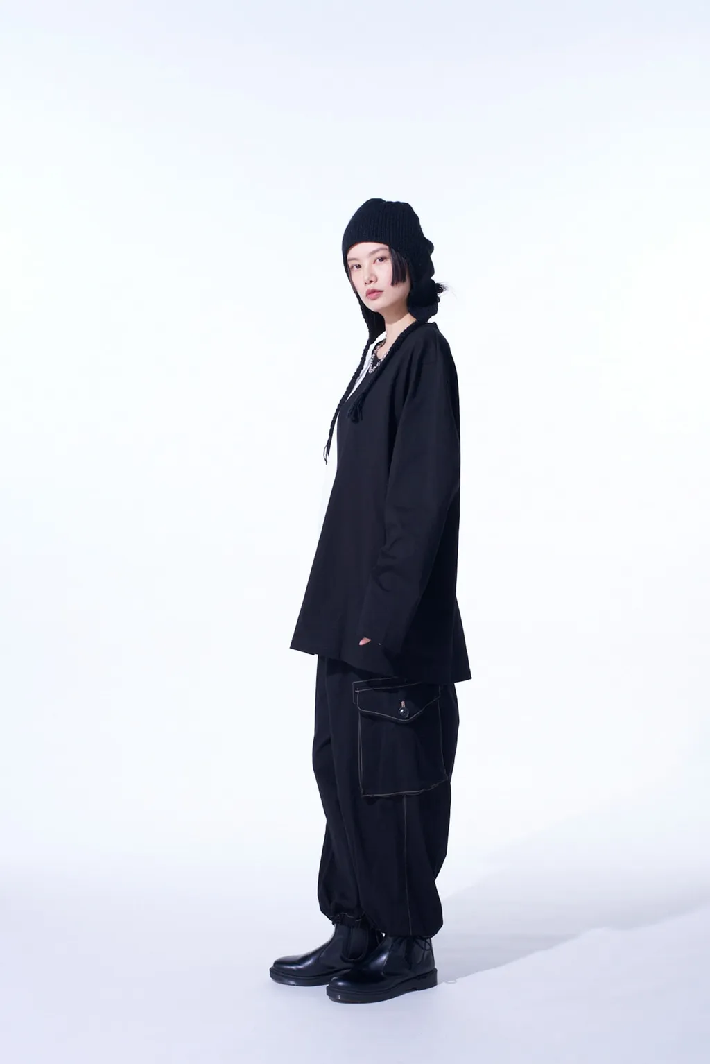 Cotton Twill Garment Dyed Balloon Cargo Pants