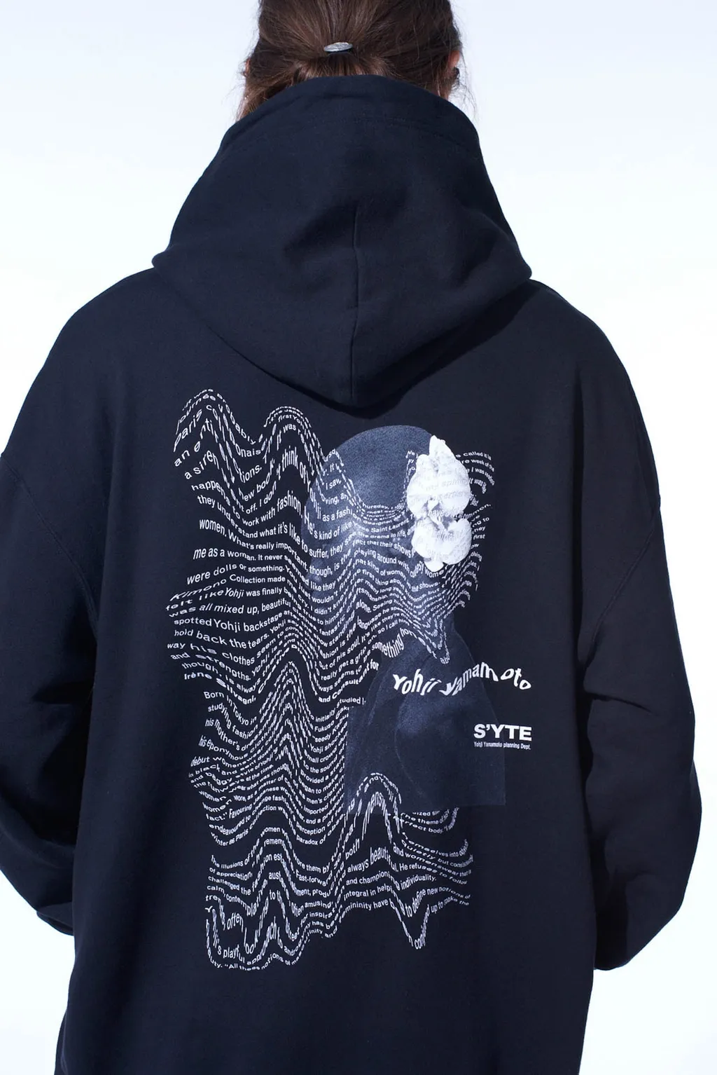 Graphic Hoodie White Flower