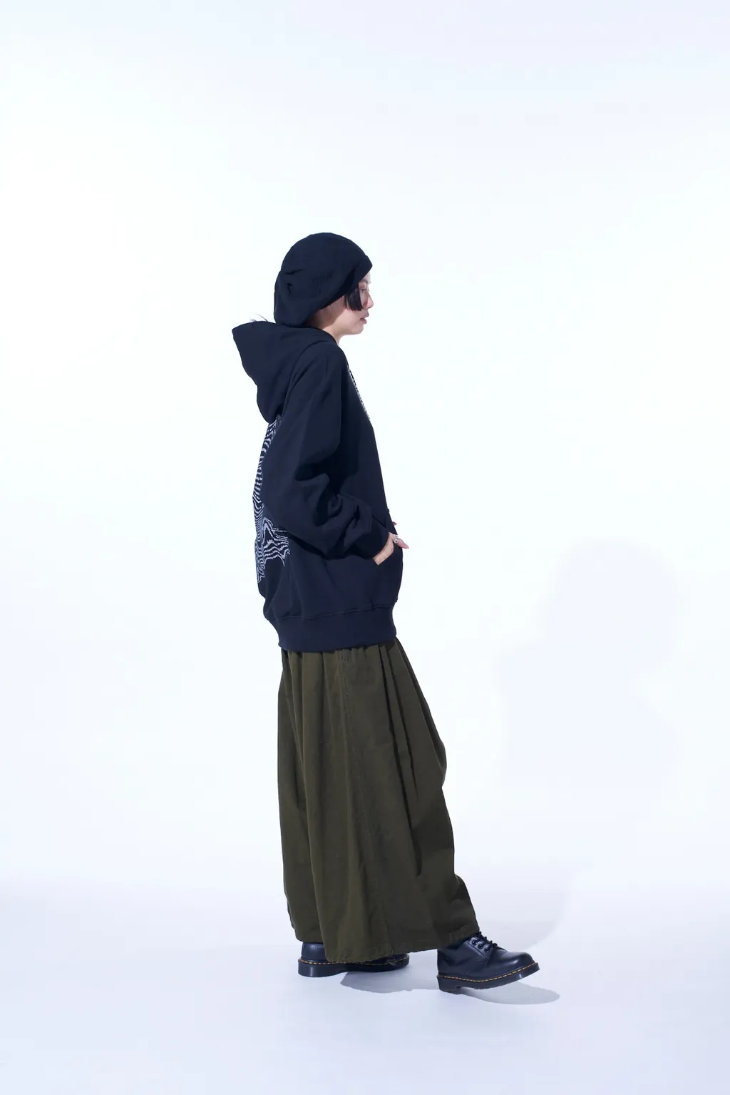 Graphic Hoodie White Flower