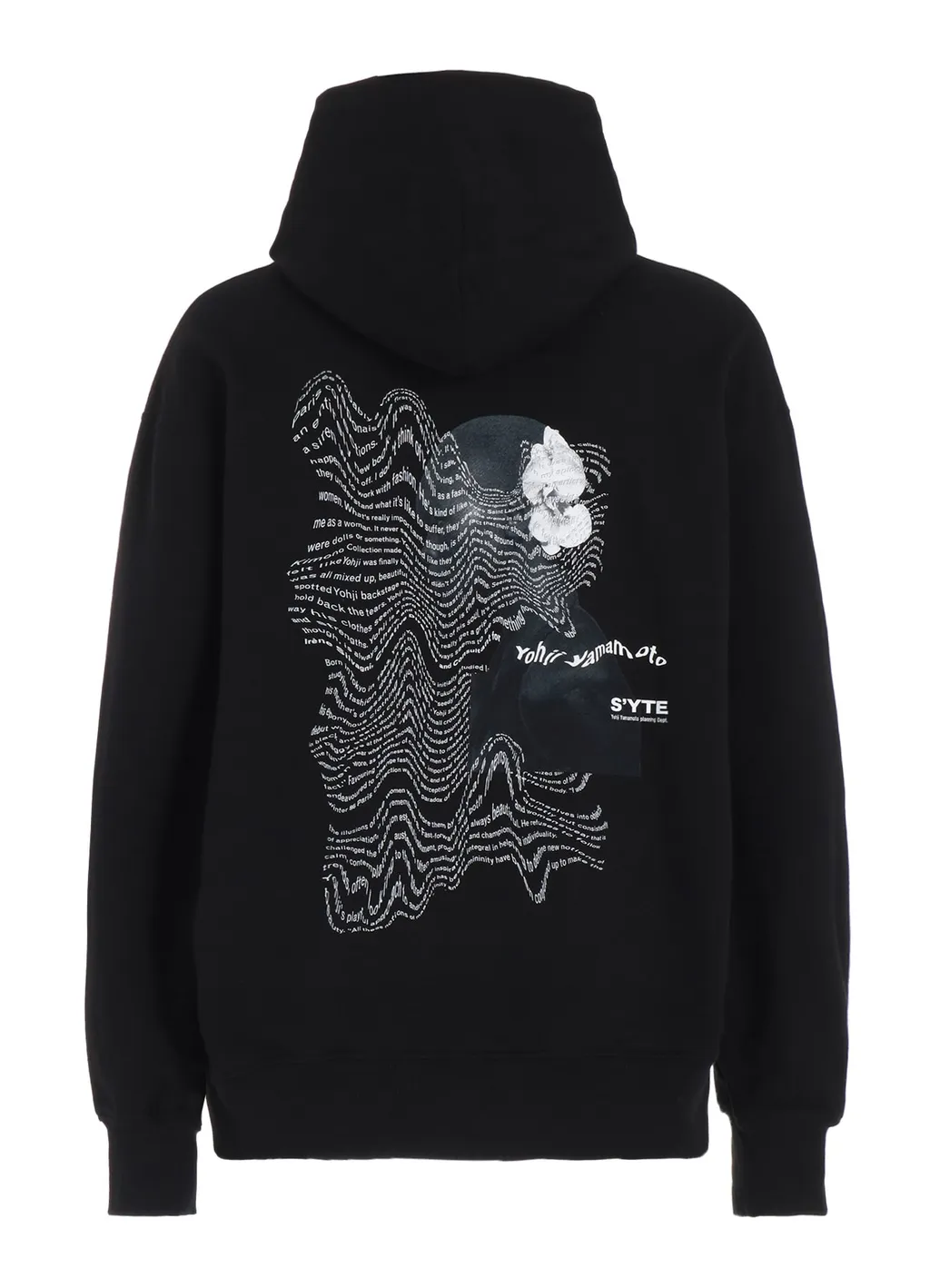 Graphic Hoodie White Flower