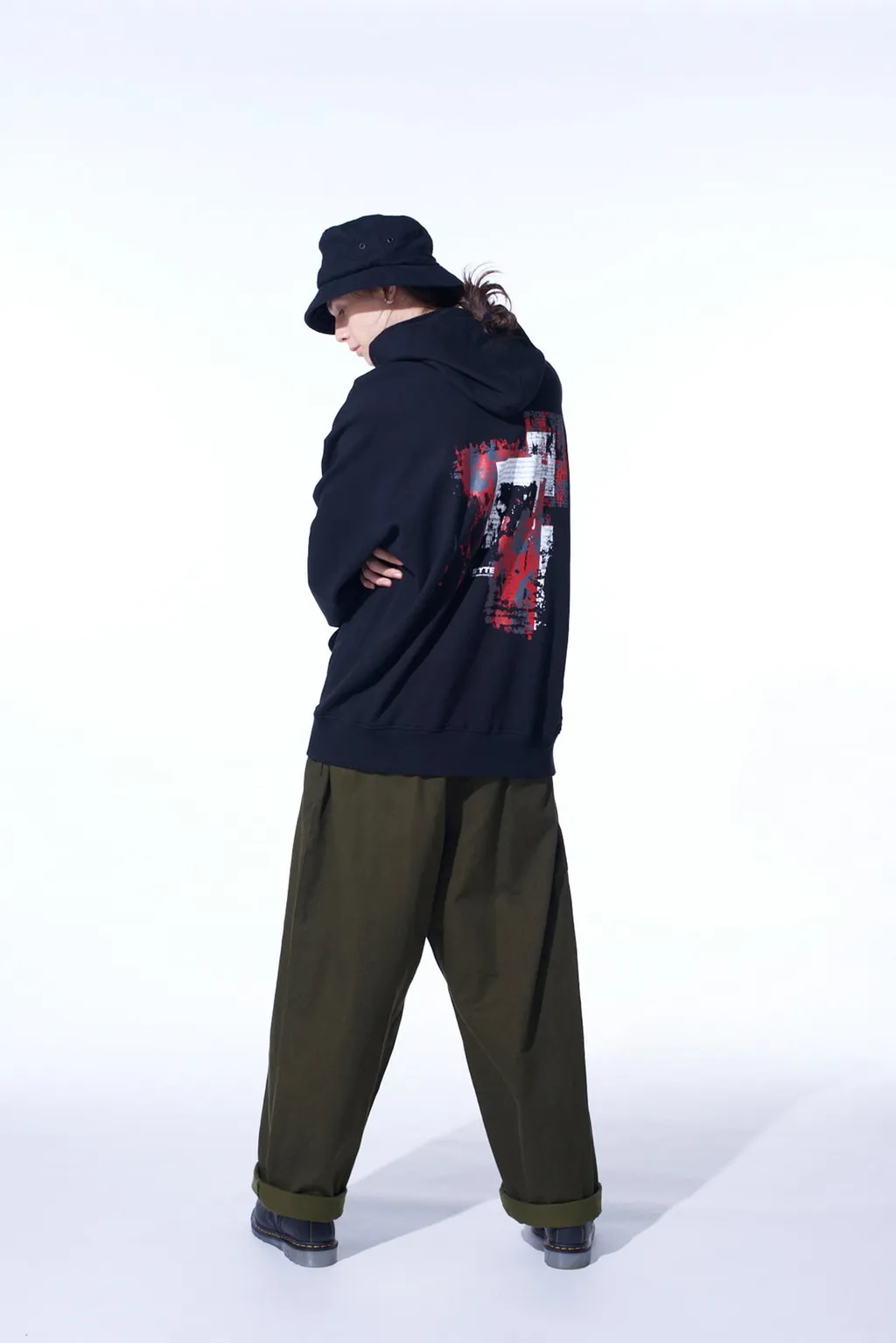 Yy Message Collage Red Graphic Hoodie