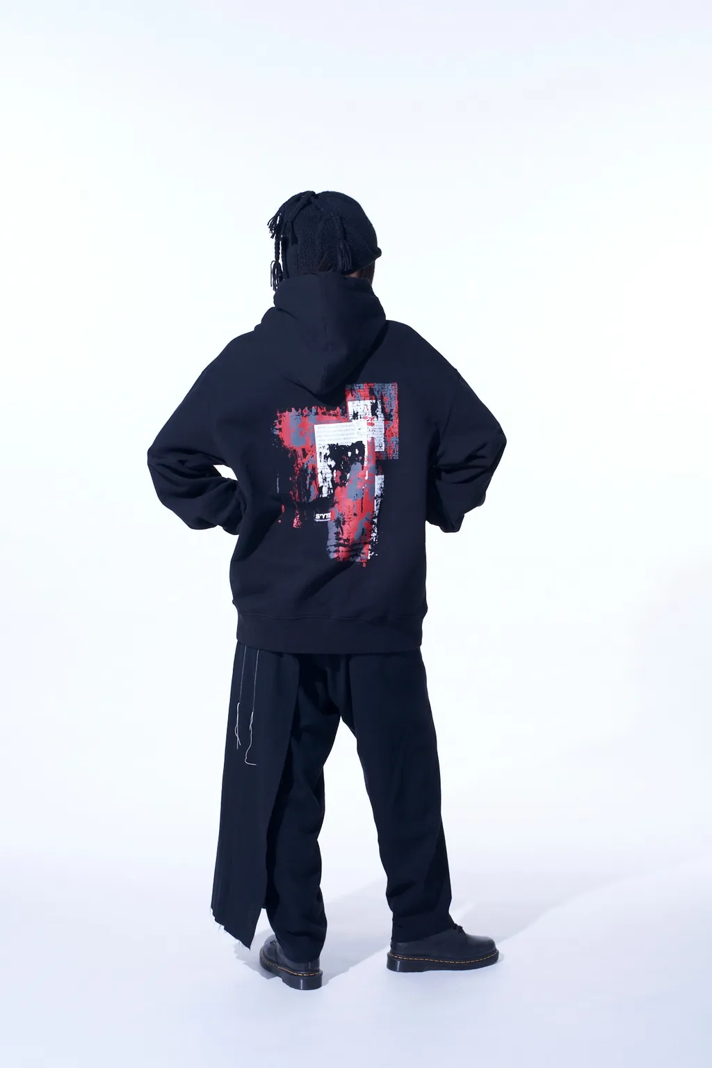 Yy Message Collage Red Graphic Hoodie