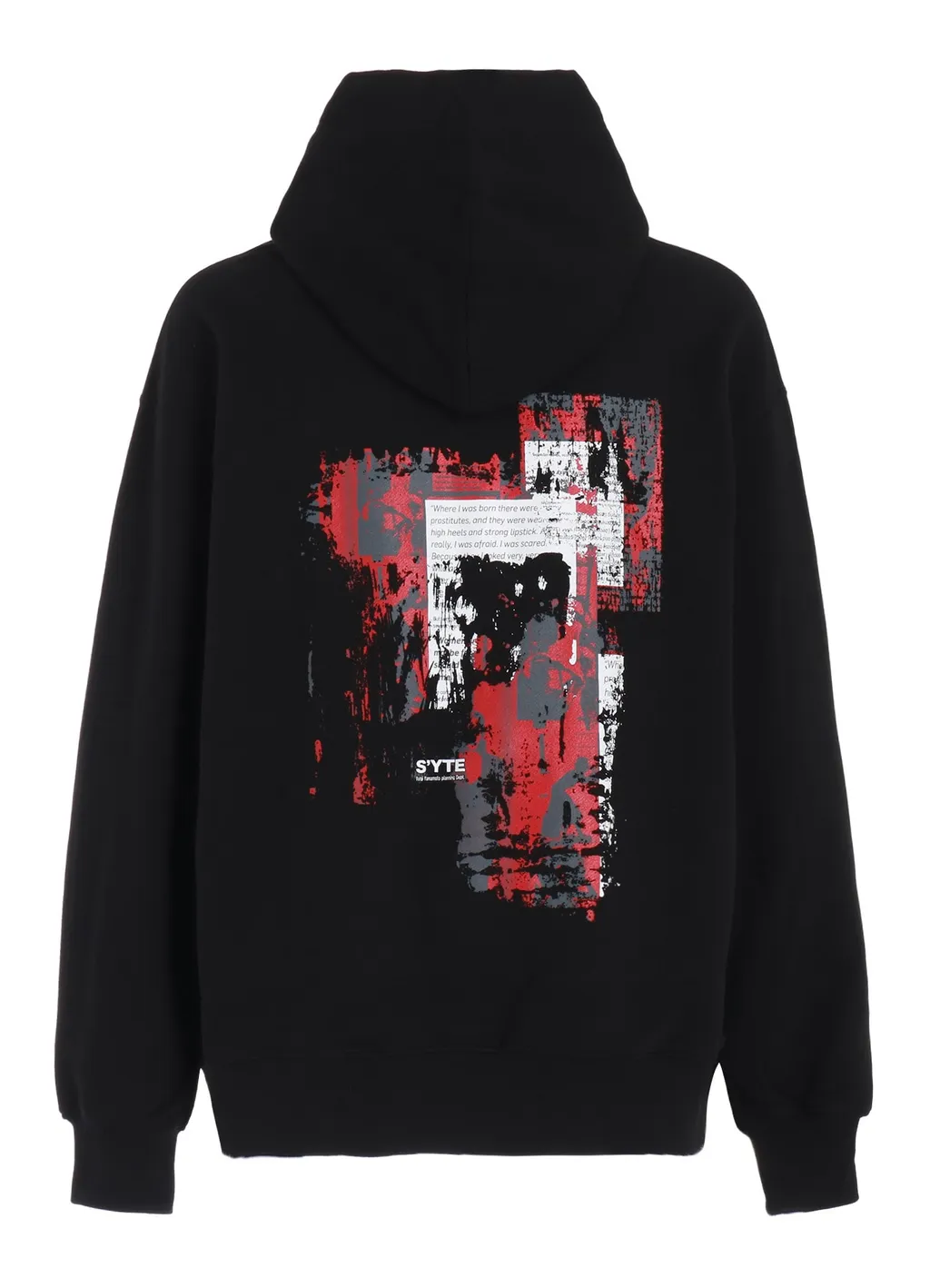 Yy Message Collage Red Graphic Hoodie