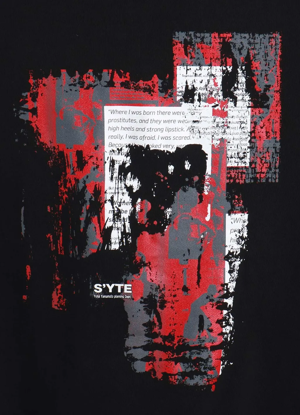 Yy Message Collage Red Graphic Hoodie