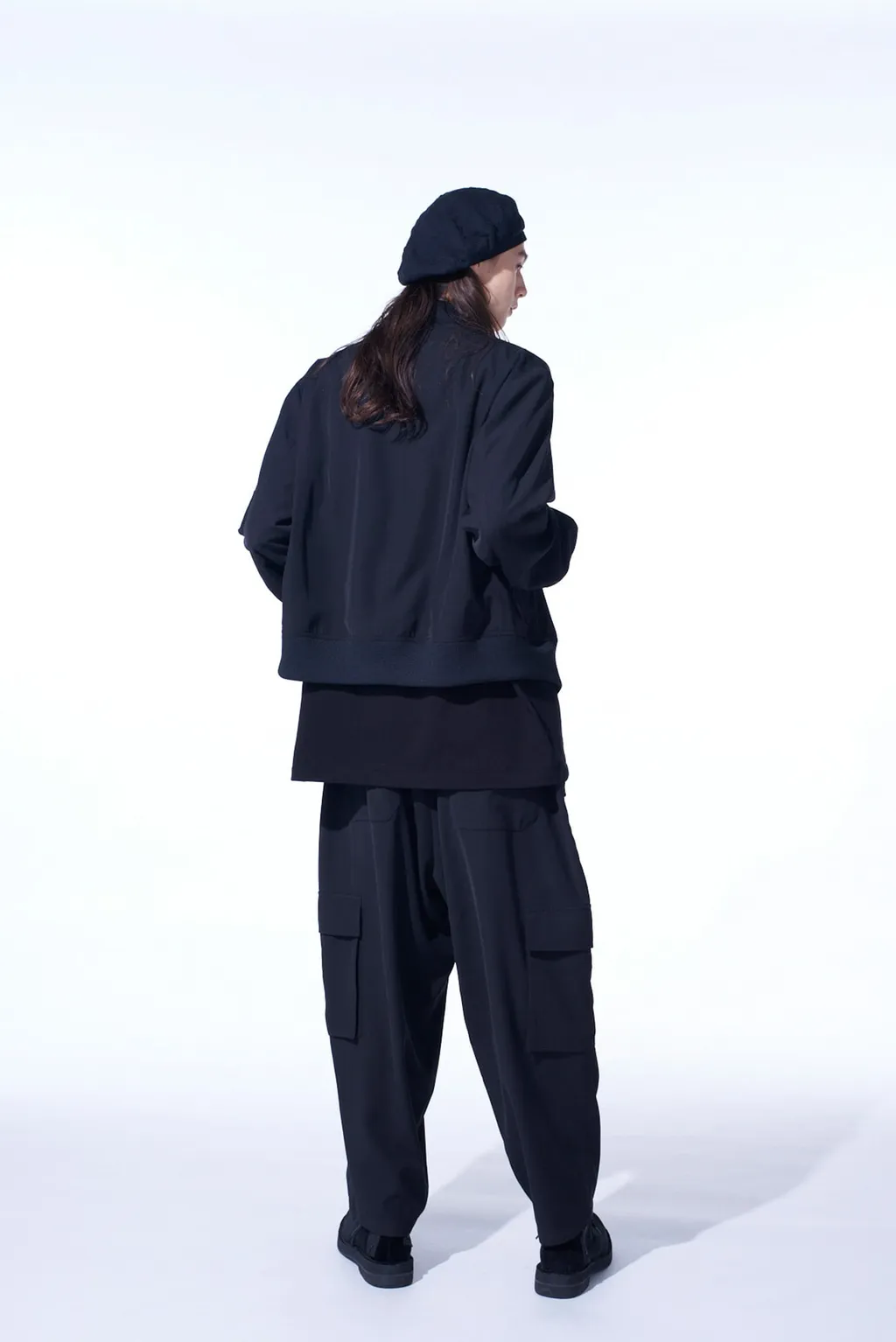 Pe/Gabardine Zipper-Taped Bomber Jacket