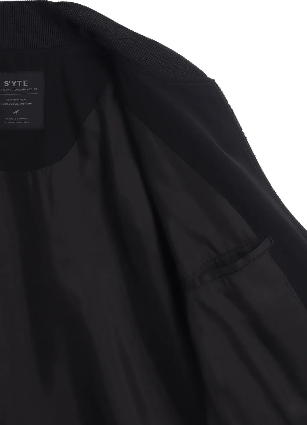 Pe/Gabardine Zipper-Taped Bomber Jacket