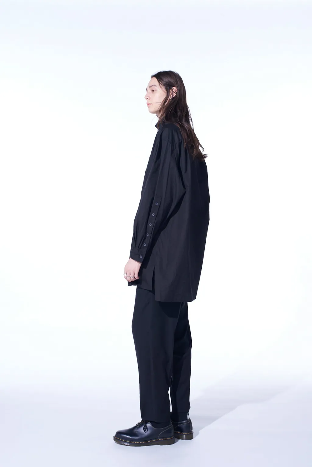 Pe/Gabardine Zipper-Taped Slim Pants