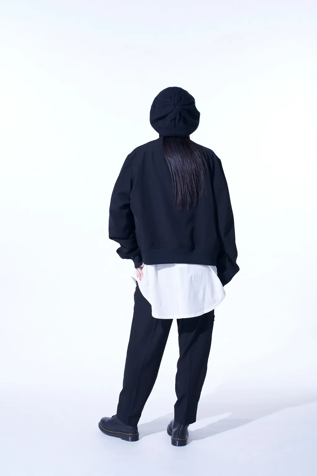 Pe/Gabardine Zipper-Taped Slim Pants