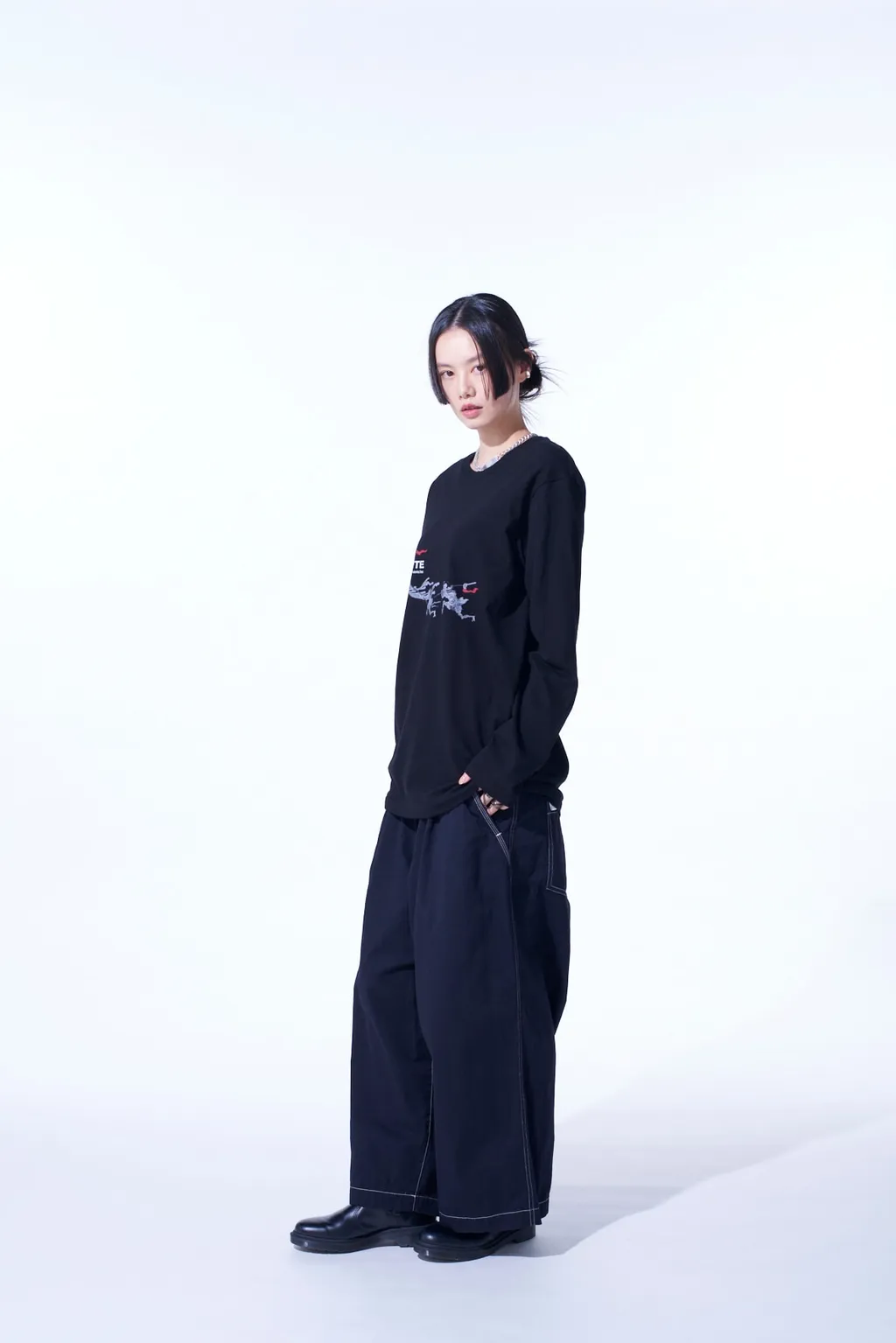Graphic Long-Sleeved T-Shirt Three Demons