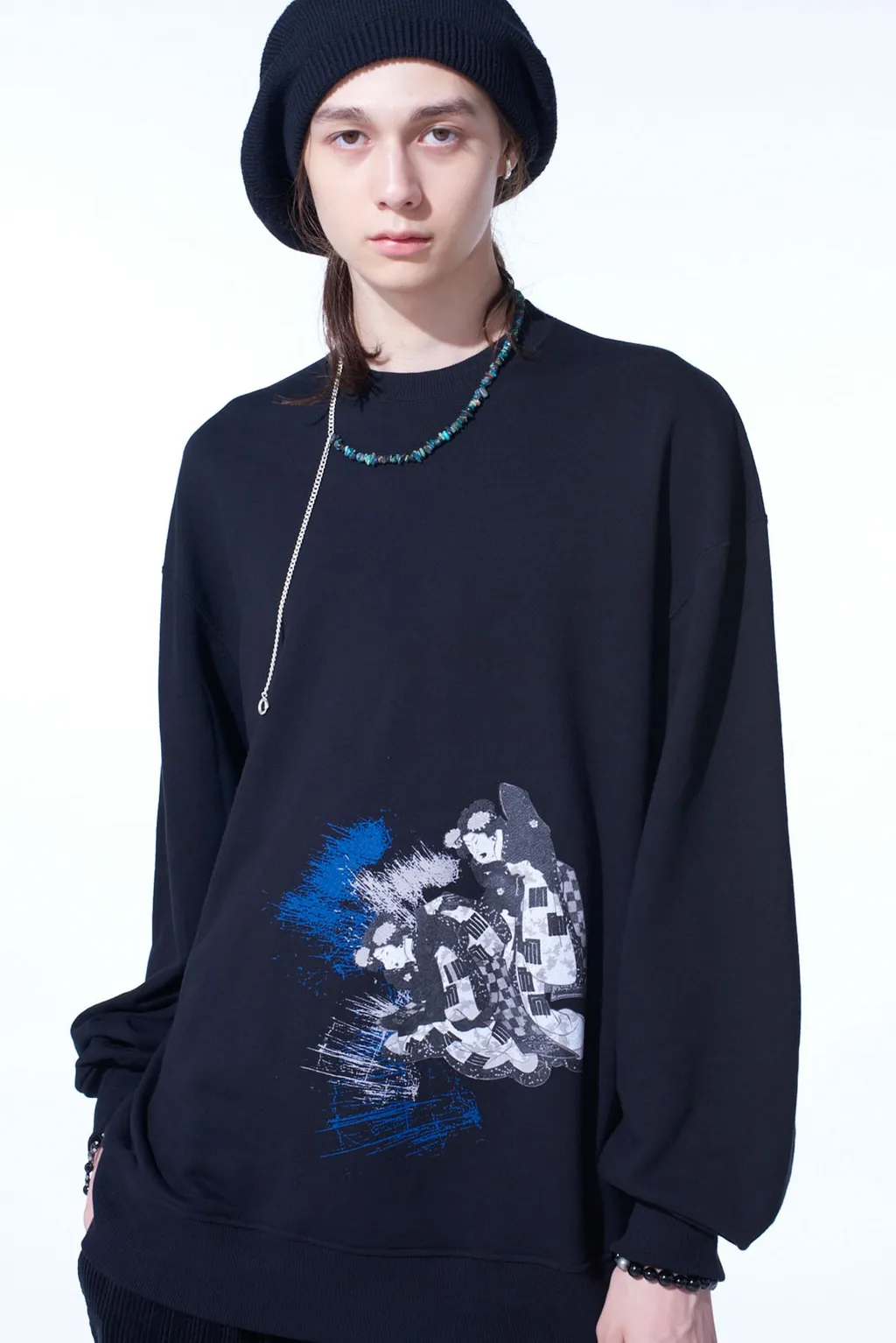 Ukiyo-E Graphic Pullover Women