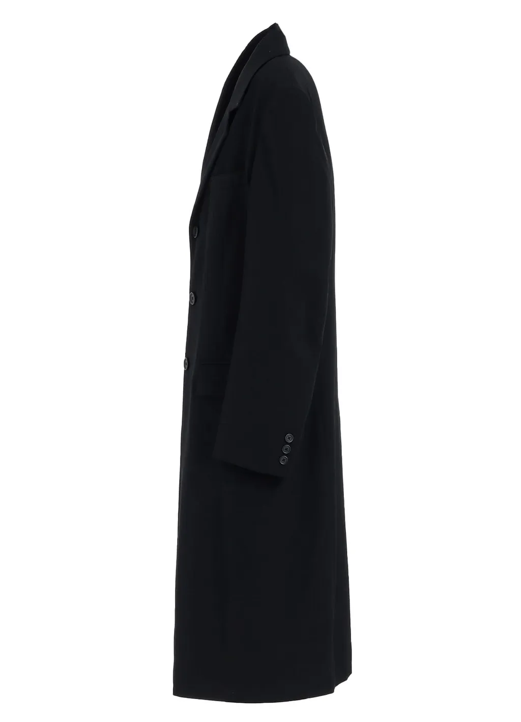 Washer Wool Gabardine Slim Long Jacket