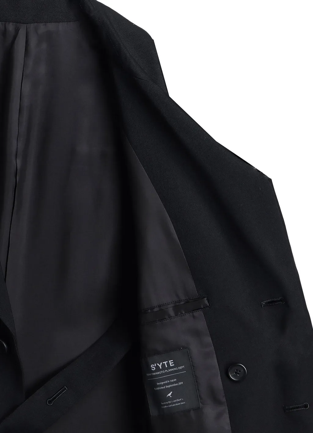 Washer Wool Gabardine Slim Long Jacket