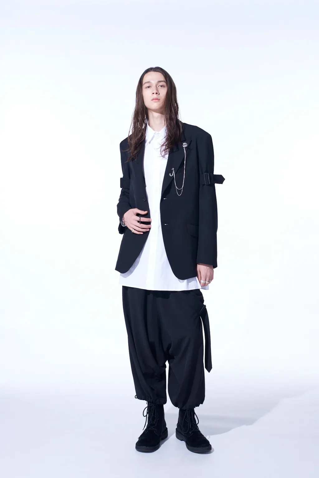 Pe/Gabardine Belted Bandage Jacket