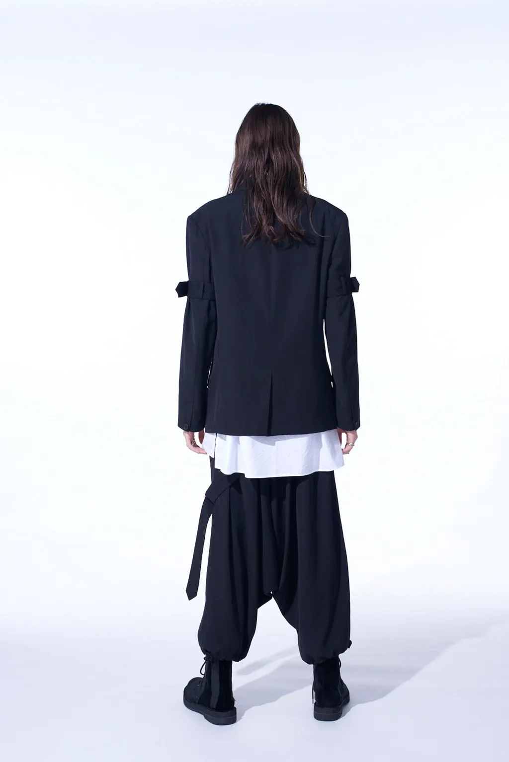 Pe/Gabardine Belted Bandage Jacket