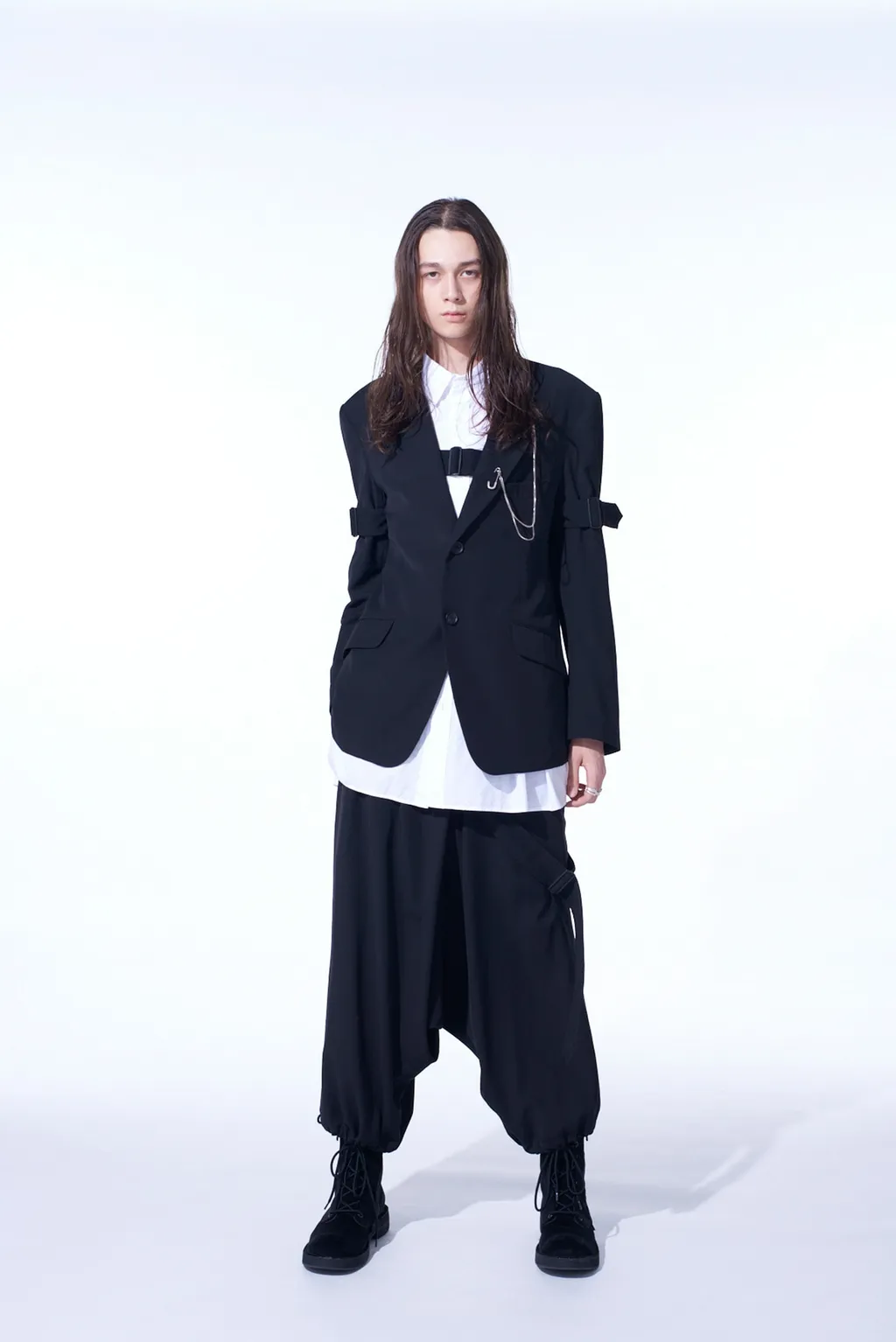 Pe/Gabardine Belted Bandage Jacket