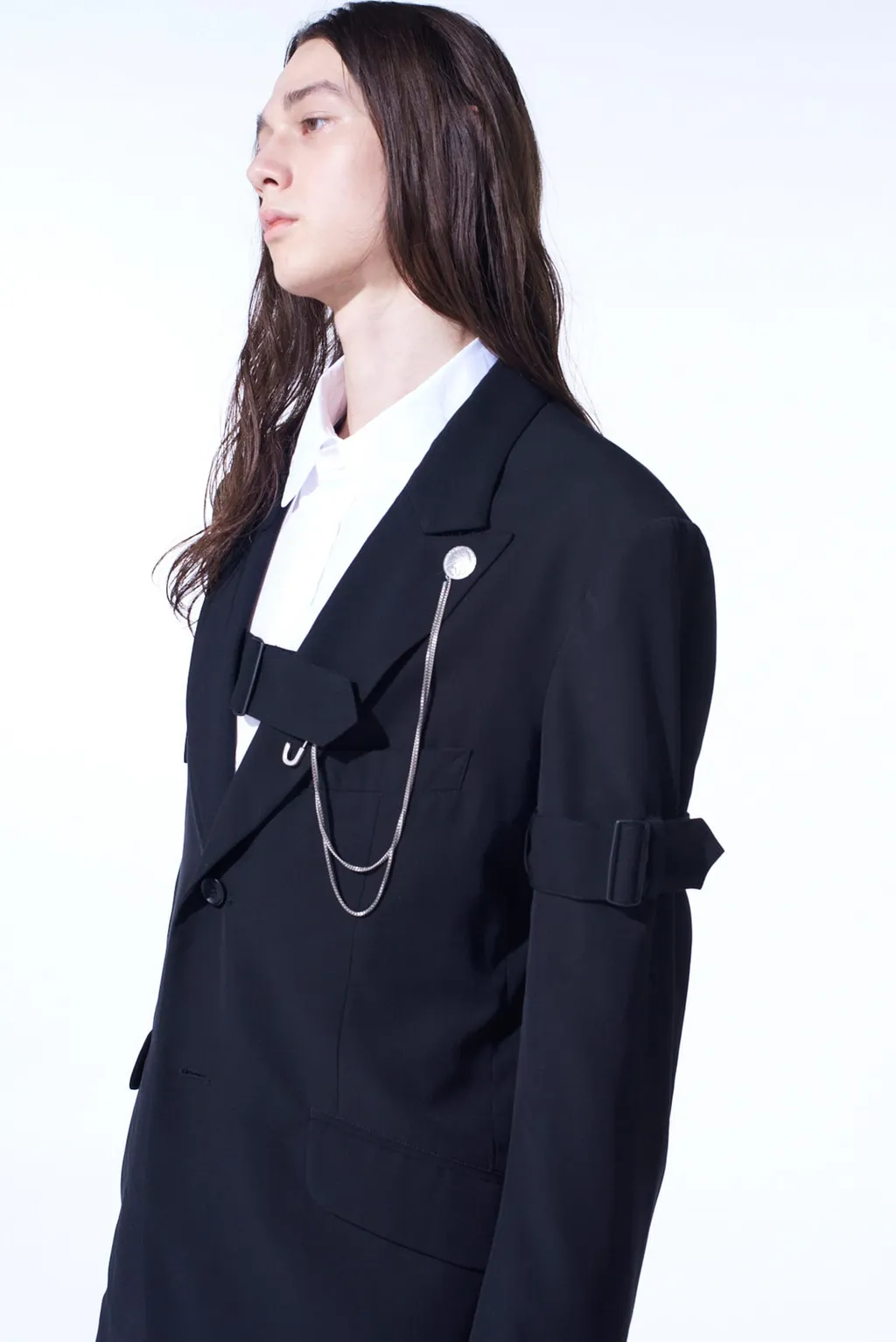 Pe/Gabardine Belted Bandage Jacket