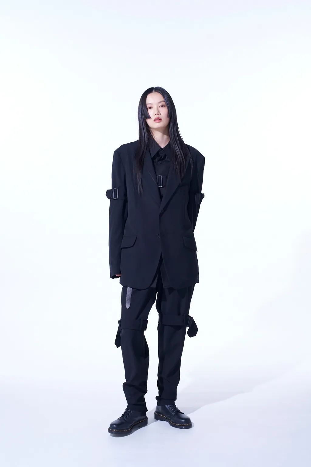 Pe/Gabardine Belted Bandage Jacket