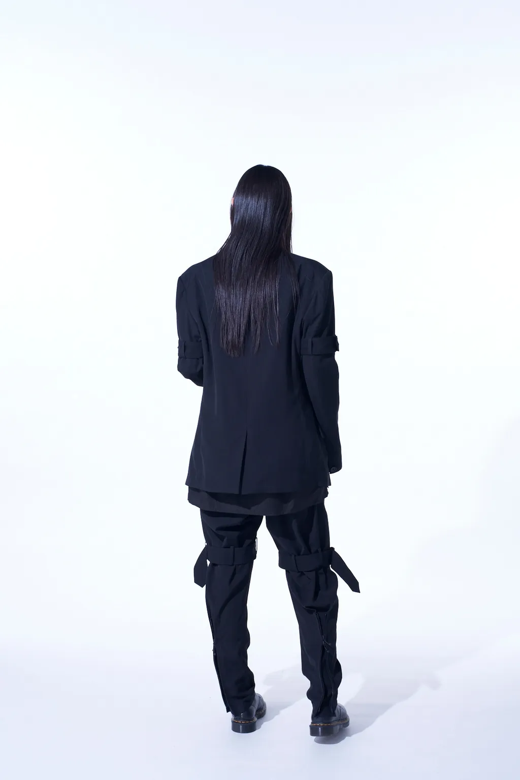 Pe/Gabardine Belted Bandage Jacket